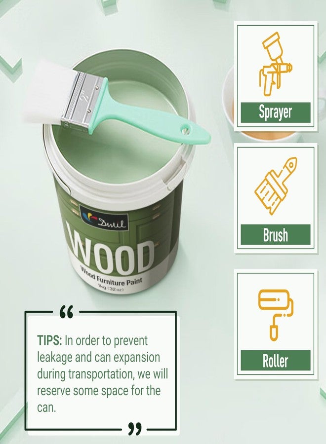 DWIL Matte Finish Furniture Paint - 5 Oz Wood Paint for Cabinets, Doors, Tables, and Dressers Refinishing - Water-Based, Non-Toxic & Odorless, Easy to Apply(Cardamom Green)-Trial Pack - Image 3